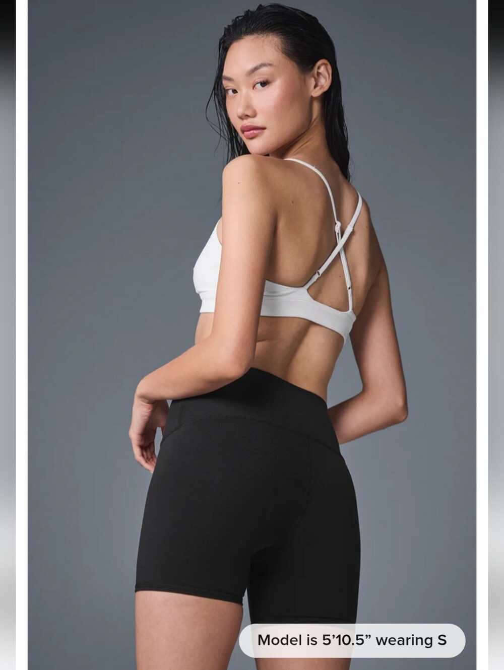 NWT. ALO Splendor Bra In White/Black - Picture 5 of 9